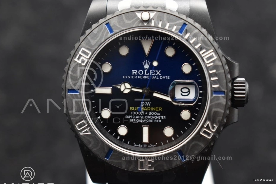 Submariner on DLC Black 1:1 Dial Lightweight DLC Edition Sandblasted Blue Best DIW Bracelet VS VSF 1157 0516